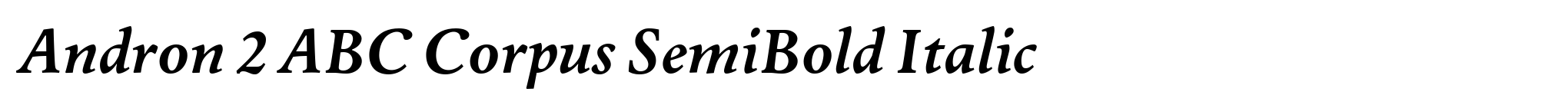Andron 2 ABC Corpus SemiBold Italic image